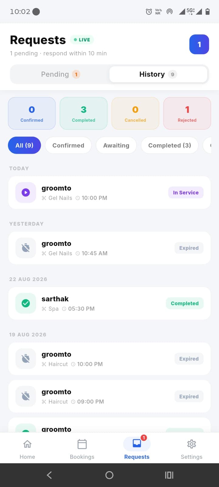 partner app — History